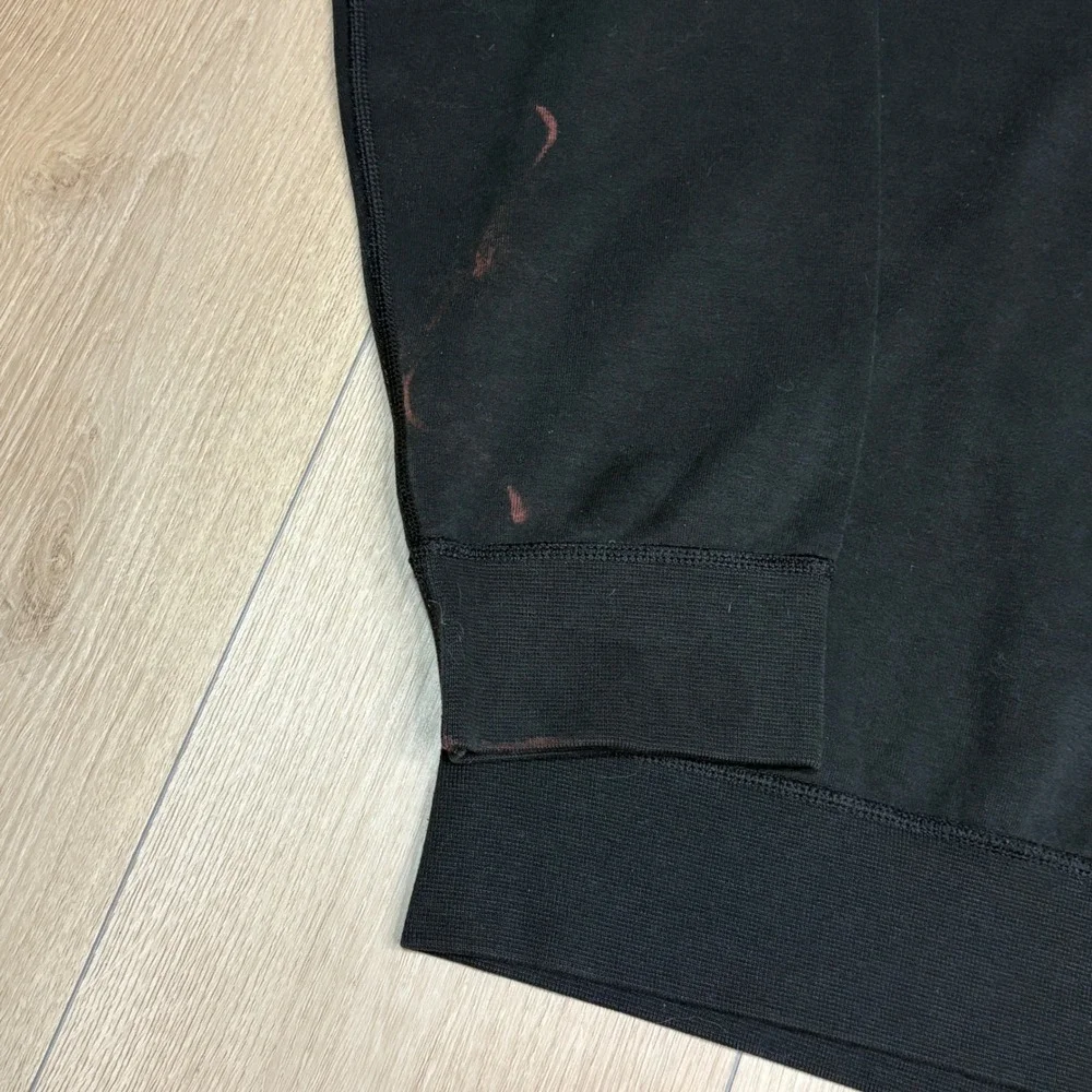 Polo Ralph Lauren Mens XL Black Chenille Big Pony Crewneck Sweatshirt Stained